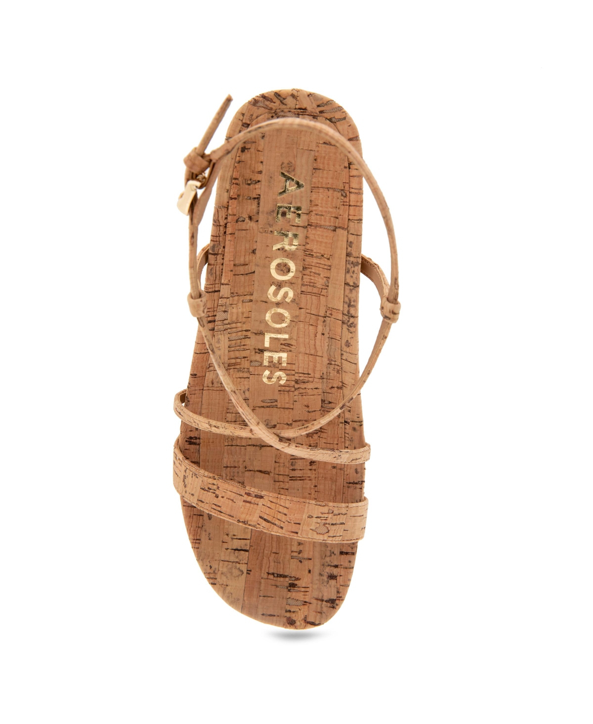 Shop Aerosoles Women's Miles Round Toe Wedge Sandals In Natural Cork