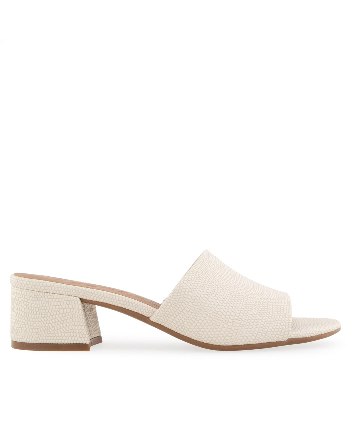 AEROSOLES WOMEN'S COMO ROUND TOE SLIDE SANDALS 
