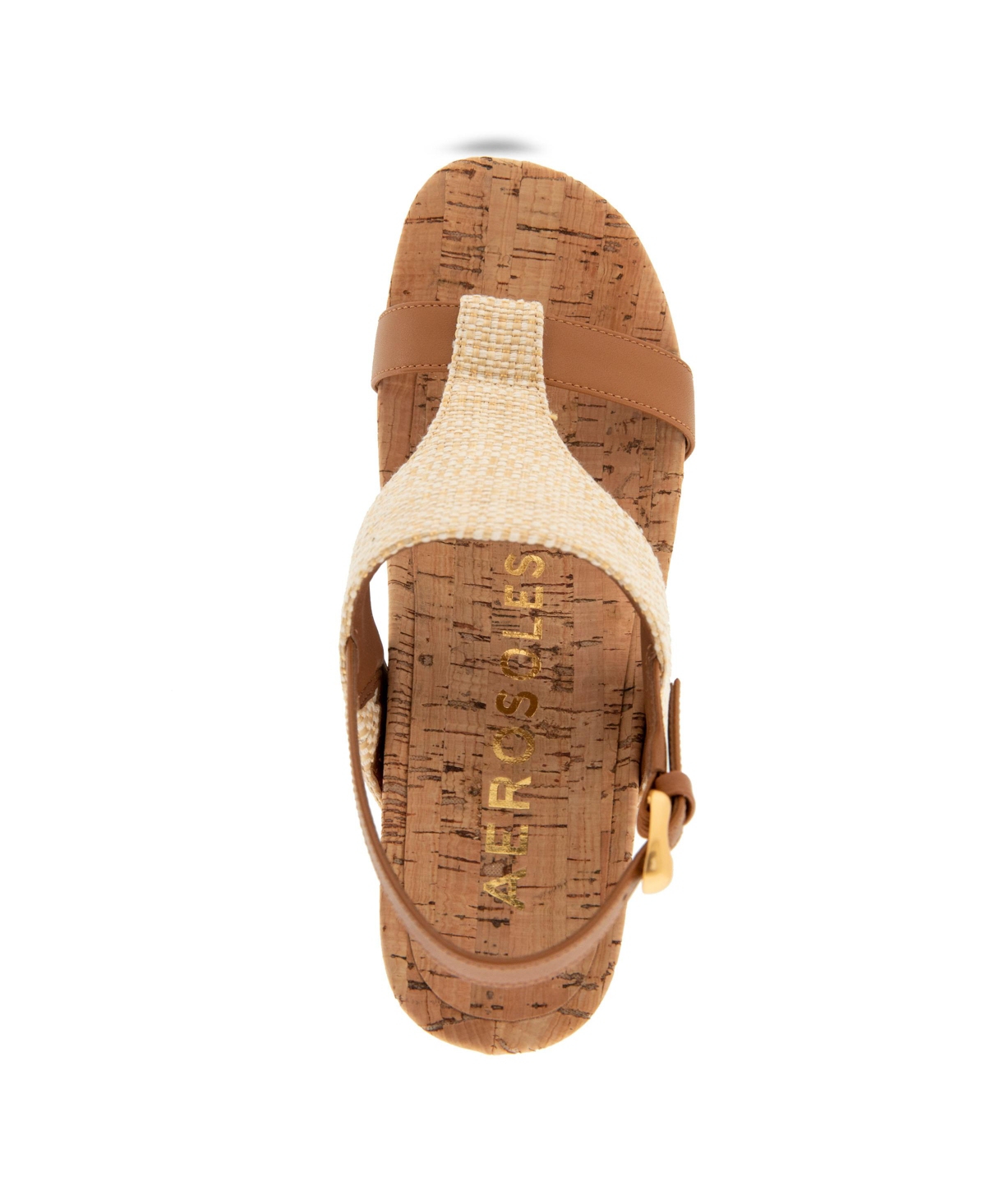 AEROSOLES WOMEN'S MACKENZIE ROUND TOE PLATFORM SANDALS 