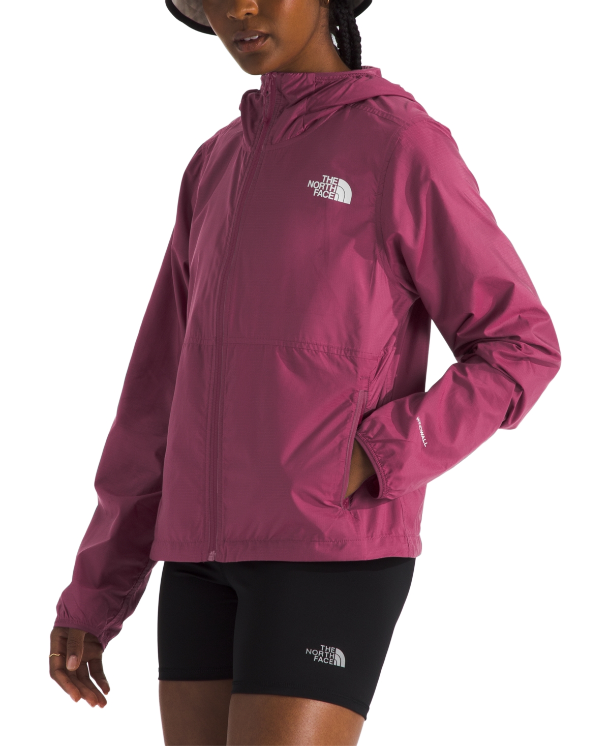 Shop The North Face Women's Tnf Cyclone Wind Jacket In Cyber Berry