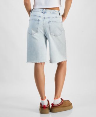 Juniors' High-Rise Baggy Denim Jorts