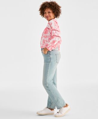 Women's High Rise Straight-Leg Jeans, Regular, Short and Long Lengths, 2PS-28W, Created for Macy's