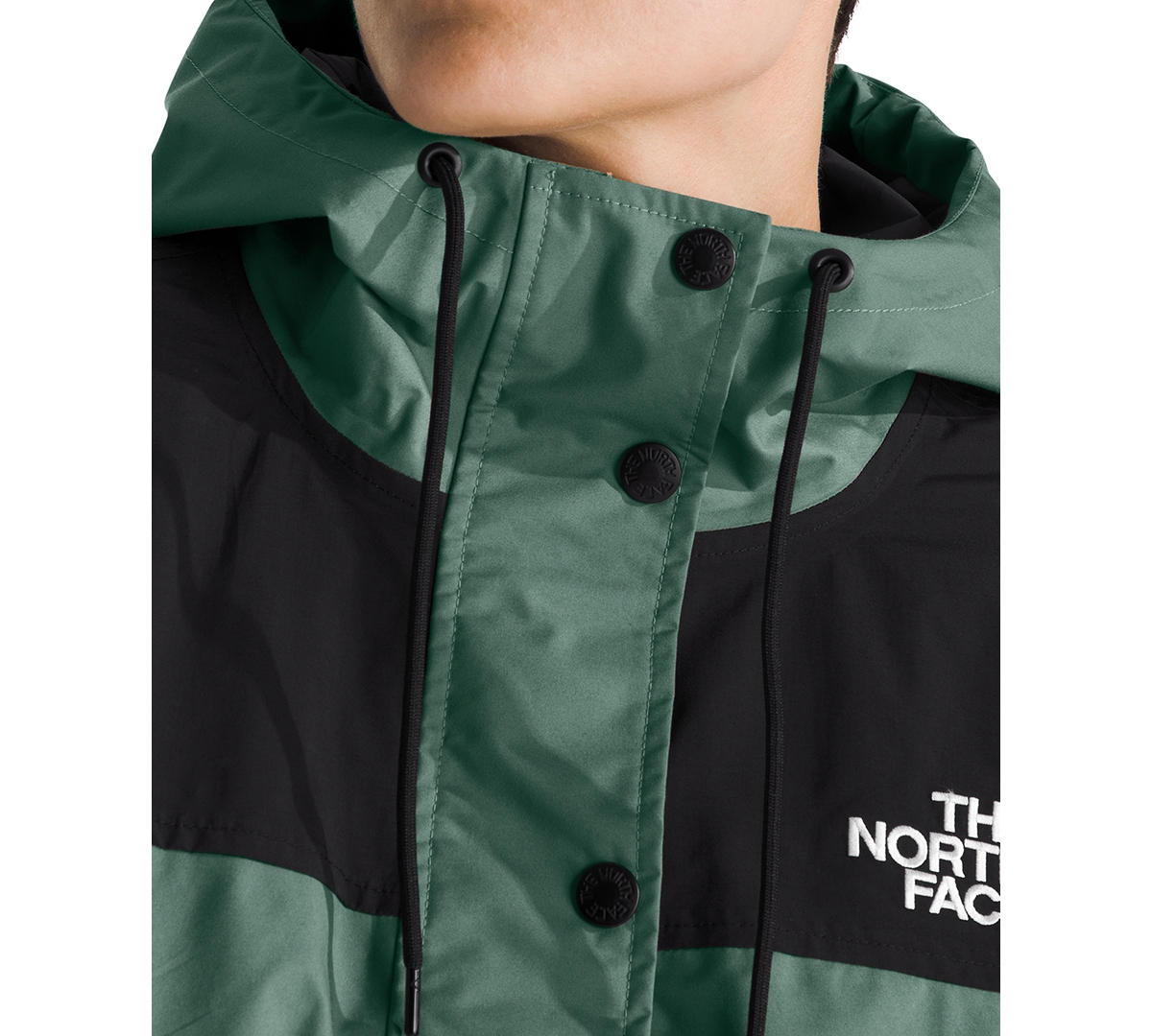 Shop The North Face Women's Reign On Jacket In Duck Green,tnf Black