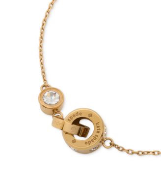 Gold-Tone Set-In Stone Interlink Bracelet  
