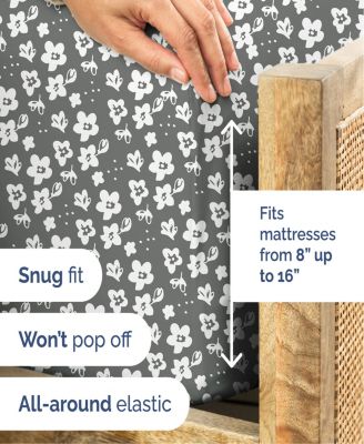 4 Piece Microfiber Floral Sheet Set - Queen