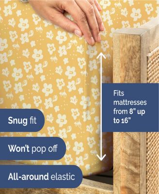 4 Piece Microfiber Floral Sheet Set - Queen