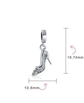 Fashionista Crystal High Heel Stiletto Dangle Charm Bead European Bracelet