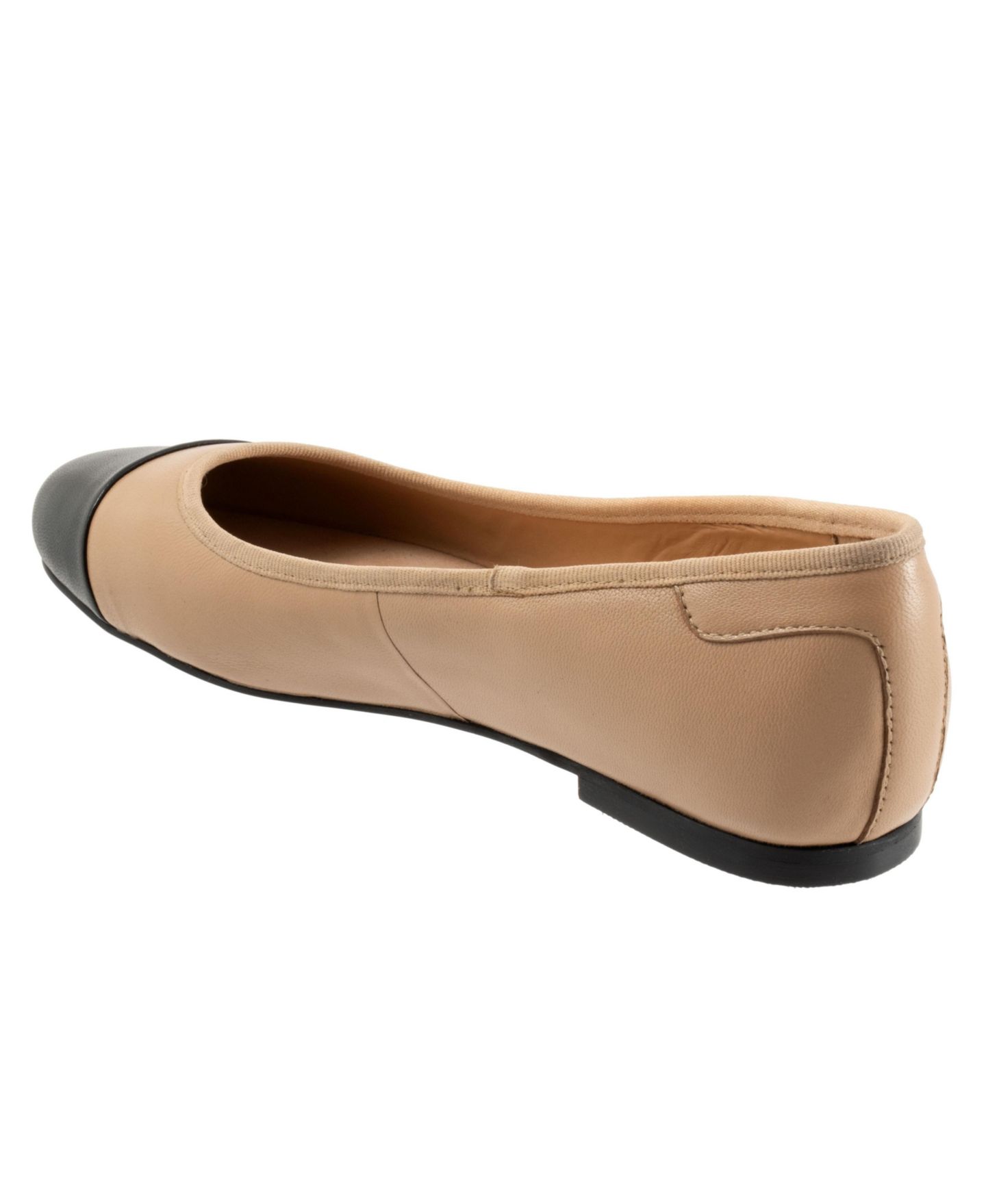 Женские балетки Trotters Clara Flat, цвет: Бежевый / Чёрный — фото 2