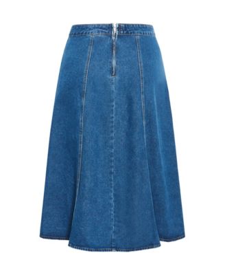 Women's Denim Hi Lo Skirt