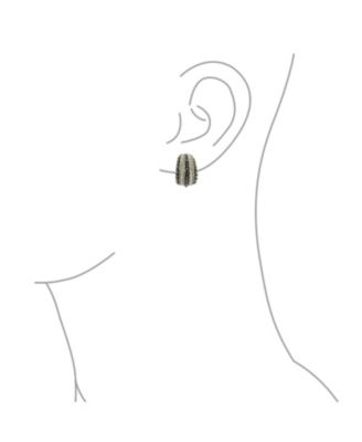 Bali Style Caviar Beading Crystal Half Hoop Clip-On Earrings 14K Gold Plated Brass