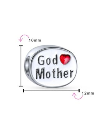 Love Red Heart Oval Charm Bead Sterling Silver European Bracelet