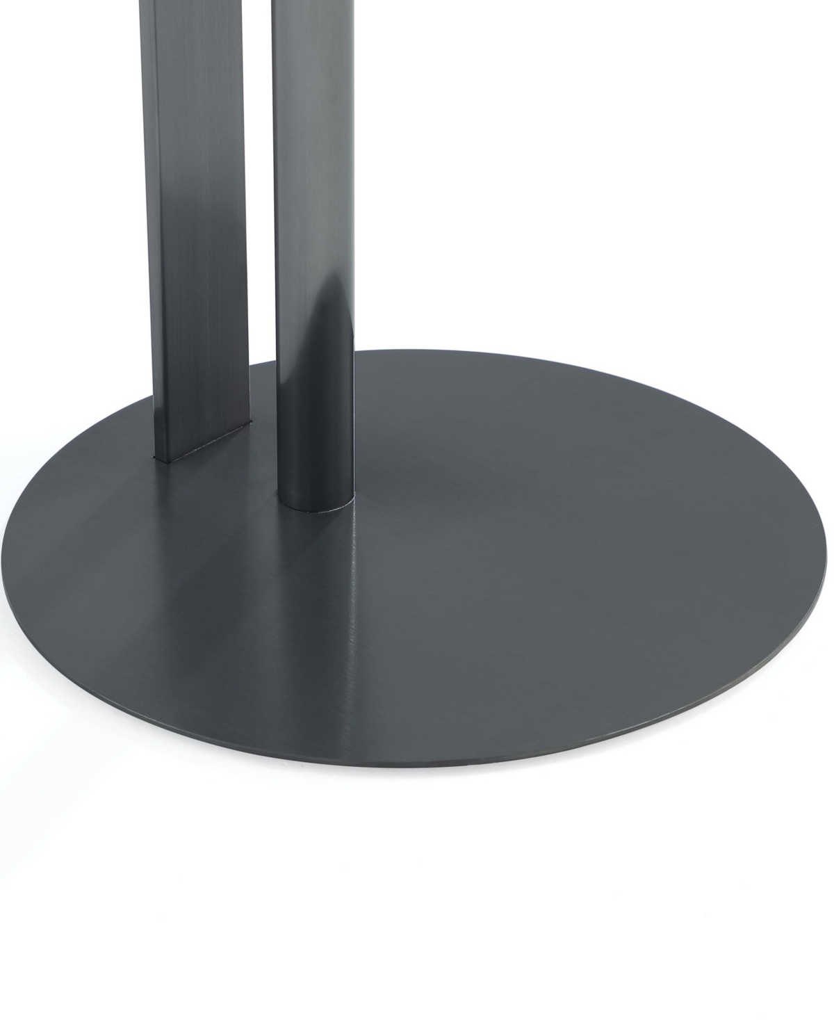 Manhattan Comfort 19.68" Alondra Modern Round Sintered Stone Top End Table In Black