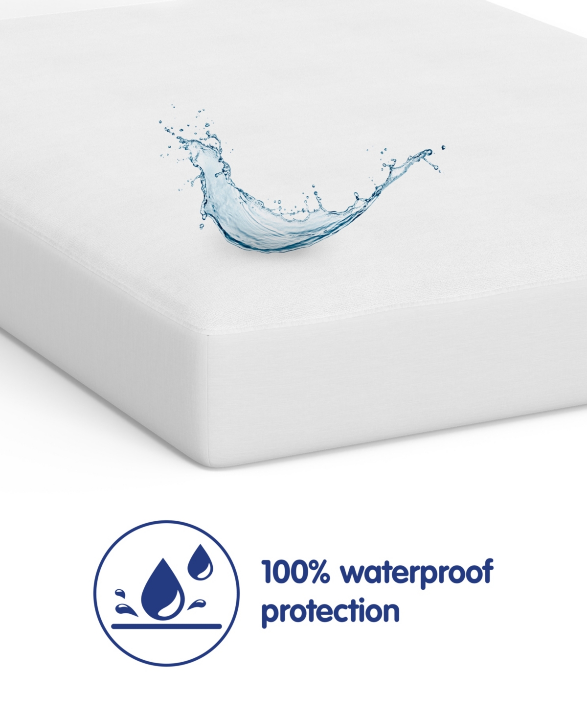 Vibe Premium Fitted Terry Cloth Waterproof Mattress Protector, California King In White