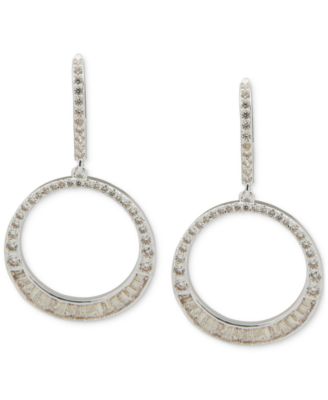 Anne Klein - Crystal Baguette Orbital Earrings