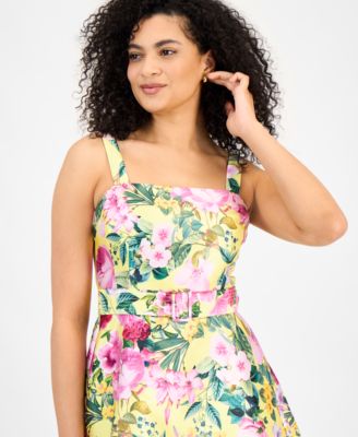 Women's Floral-Print Fit & Flare Dress