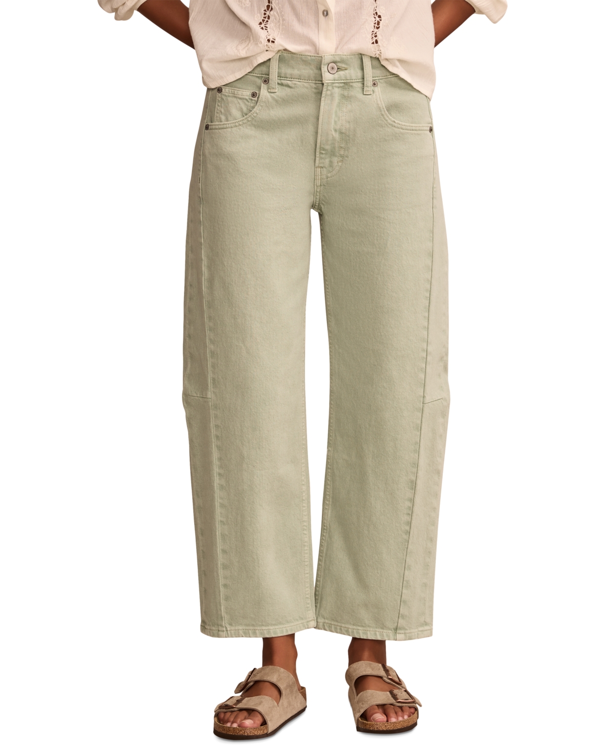 Shop Lucky Brand Women's Barrel-leg Jeans In Minty Fresh Wash