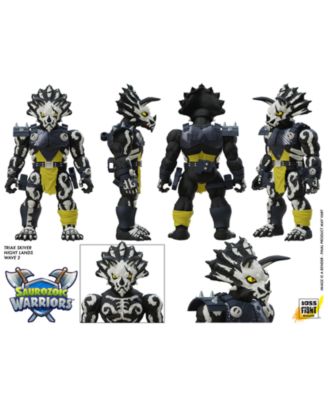 Boss Fight Studio Saurozoic Warrior Triax Skiver Night Lands Deco - Futuristic, Armored Dinosaur Hero – Highly Articulated, Posable Collectible Action Figure & Accessories – 6 Inch Scale 1:12, Ages 8+