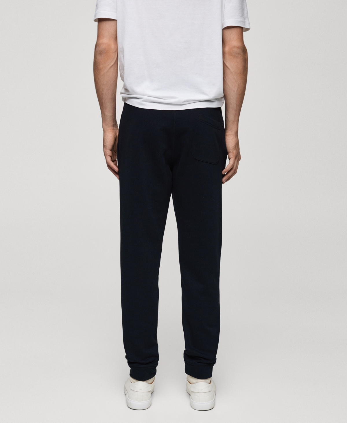 Mango Drawstring Slim Fit Sweatpants In Dark Navy