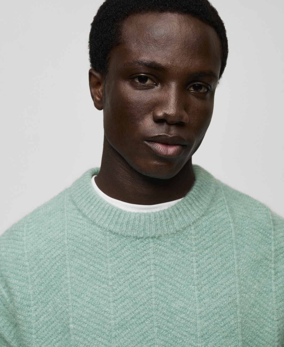 Mango Men's Slim-fit Knit Wool-blend Polo Sweater In Aqua Green