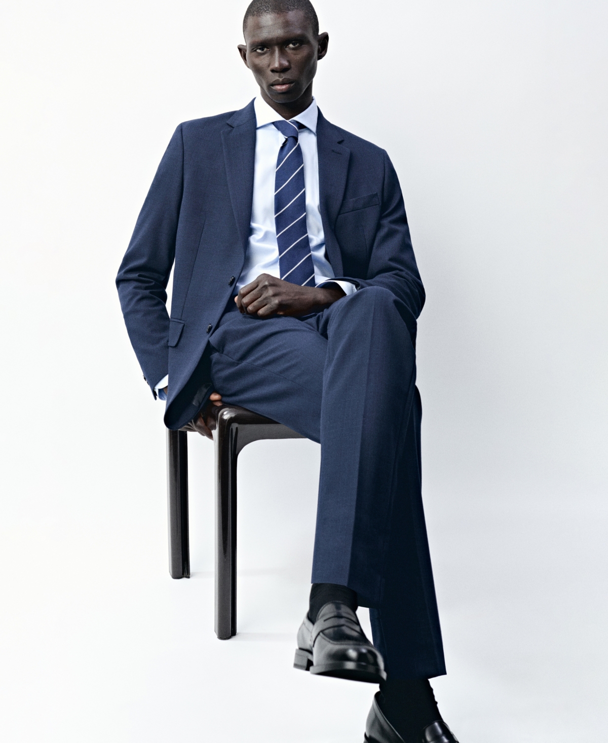 Shop Mango Men's Slim-fit Suit Blazer In Dark Navy
