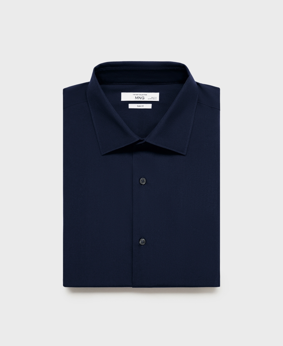 Mango Men's Slim-fit Cotton Poplin Dress Shirt In Dark Navy