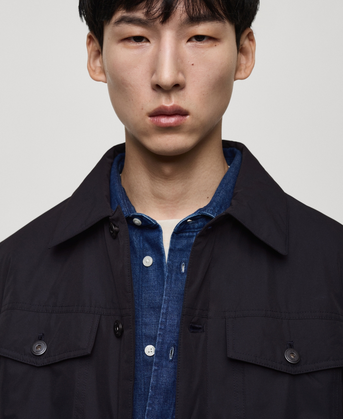 Mango Men's Water-repellent Quilted Jacket In Dark Navy