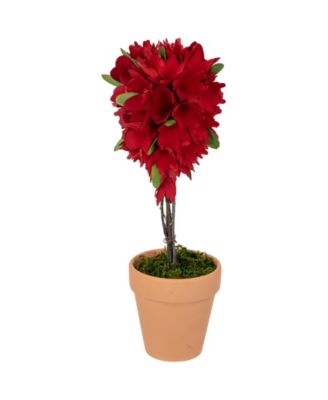 14.5" Artificial Mixed Floral Valentine's Day Potted Topiary