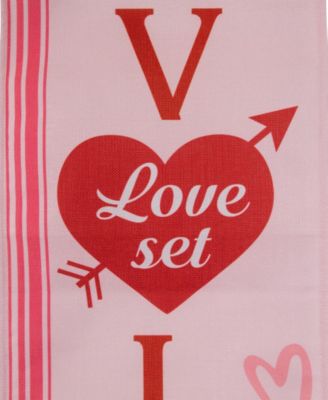 "Welcome" and "Happy Valentine's Day" Outdoor Door Banners, 71"