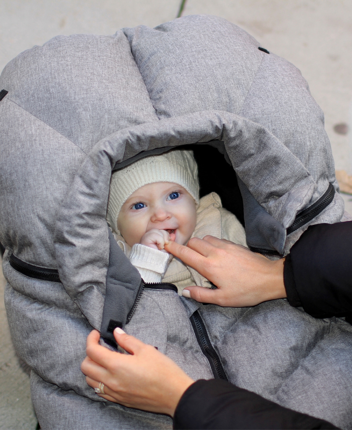 7am Enfant Baby Cocoon Car Seat In Heather Gray