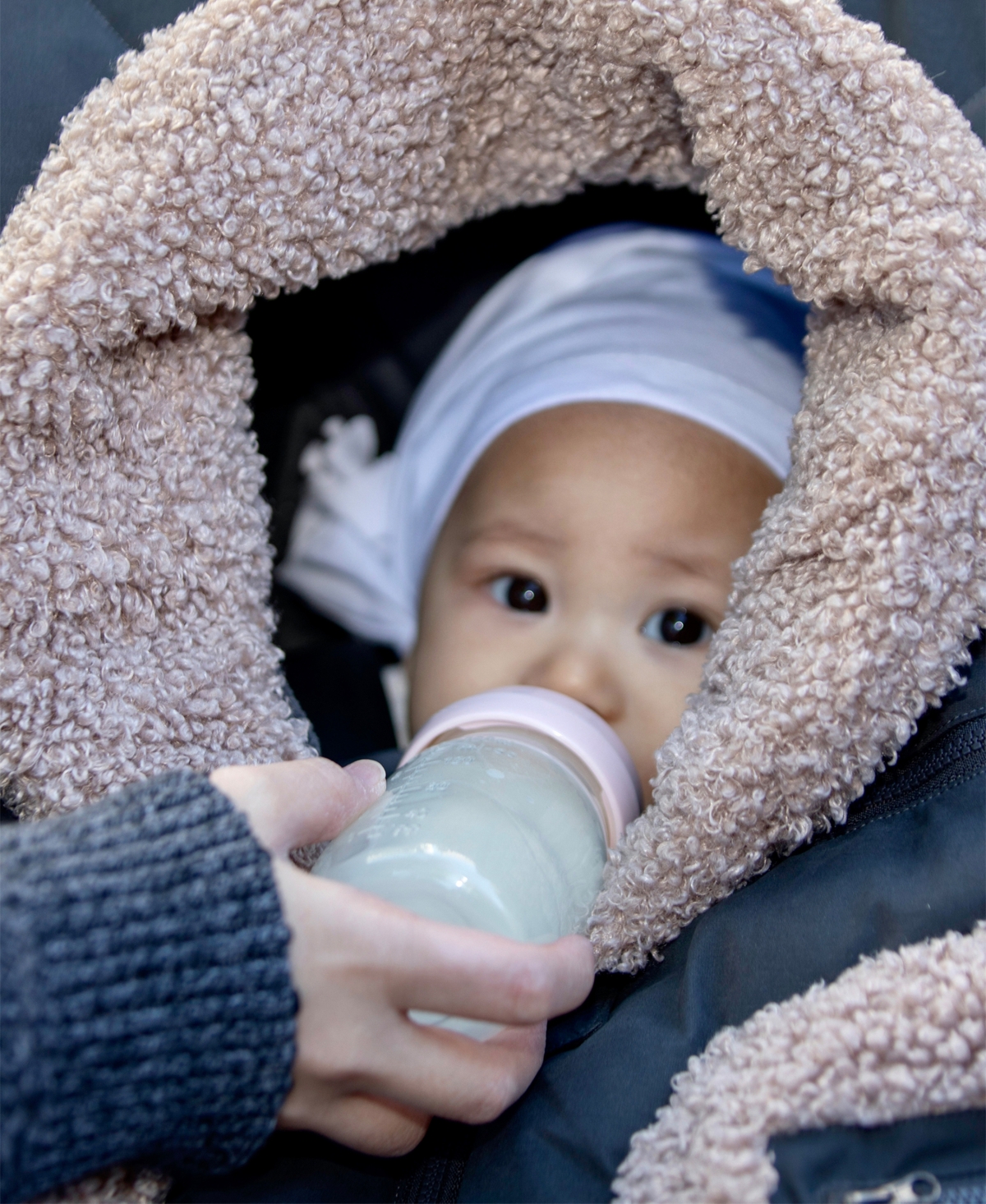 7am Enfant Baby Cocoon Car Seat In Applique Oatmeal