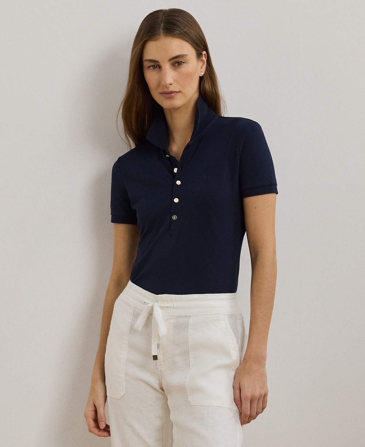 RALPH LAUREN PETITE STRETCH POLO 