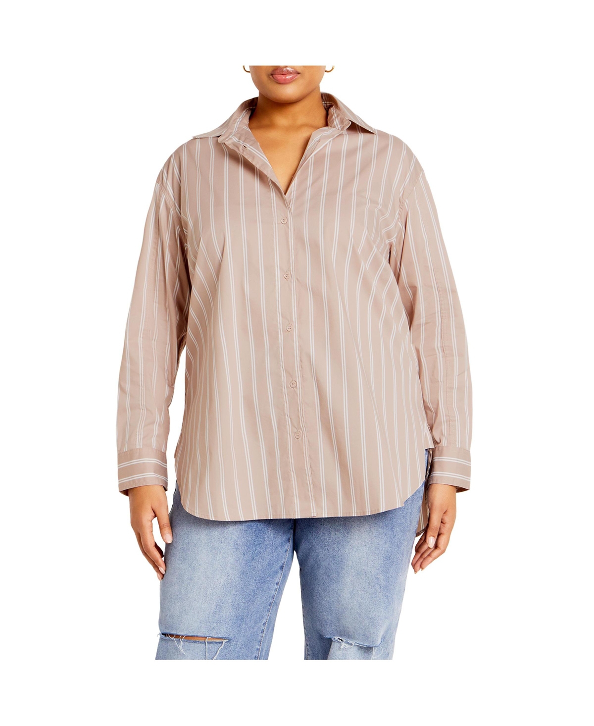Plus Size Celine Shirt - Navy