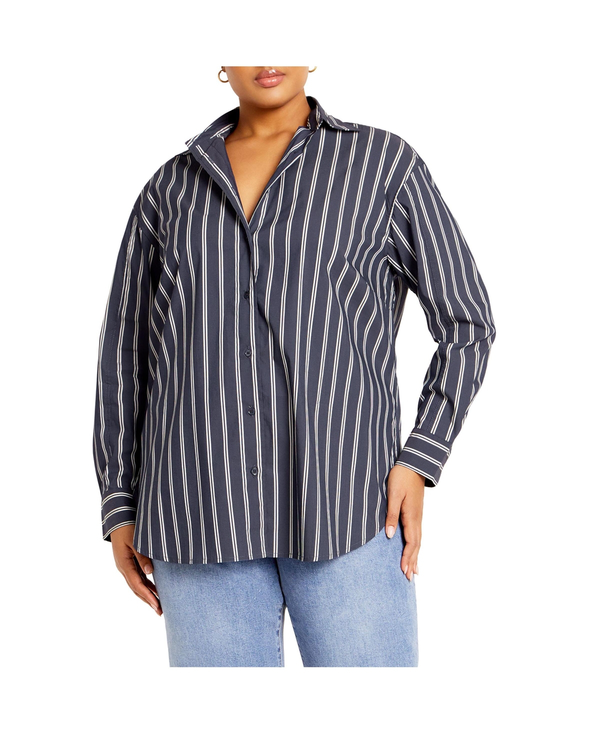 Plus Size Celine Shirt - Navy