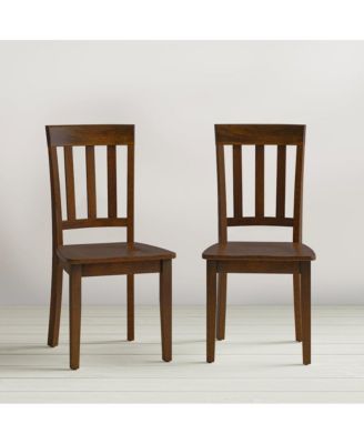 Simplicity Solid Wood Classic Slat Back Dining Chair (Set of 2)