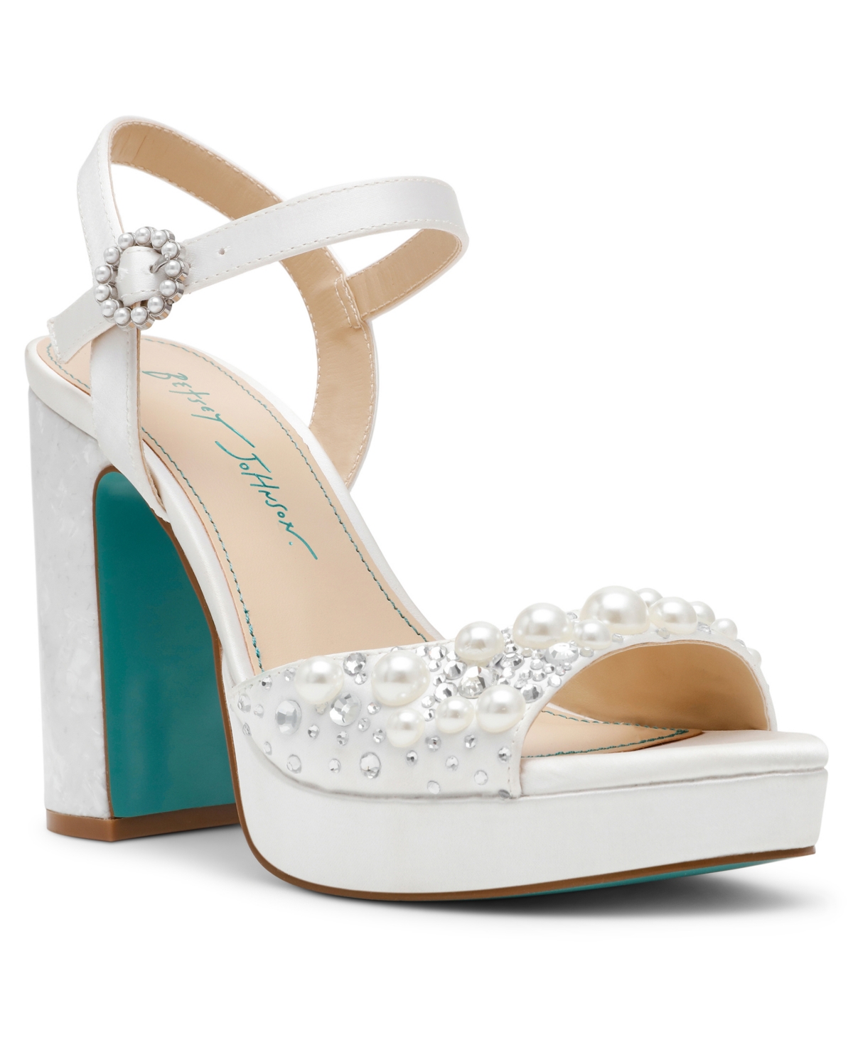 Shop Betsey Johnson Avian Platform Dress Sandals In Ivory