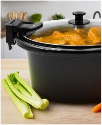 8.5 Quart Stainless Steel Programmable Slow Cooker with locking lid