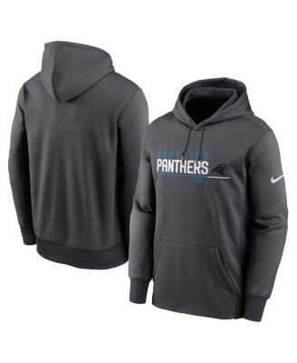 Nike - Men's Anthracite Carolina Panthers Prime Logo Name Split Pullover Hoodie