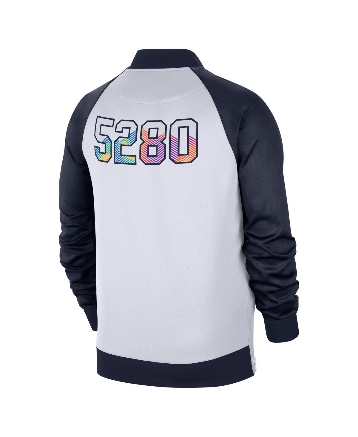Nike Men's White Denver Nuggets 2024/25 City Edition Authentic Showtime Performance Full-zip Jacket In White