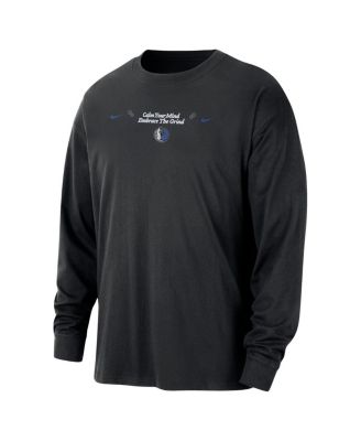 Men's Black Dallas Mavericks Courtside Oversized Long Sleeve T-Shirt