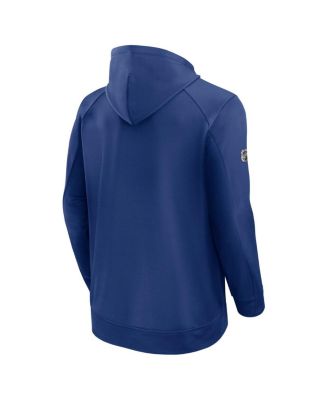 Men's Blue Vancouver Canucks Authentic Pro Rink Fleece Pullover Hoodie