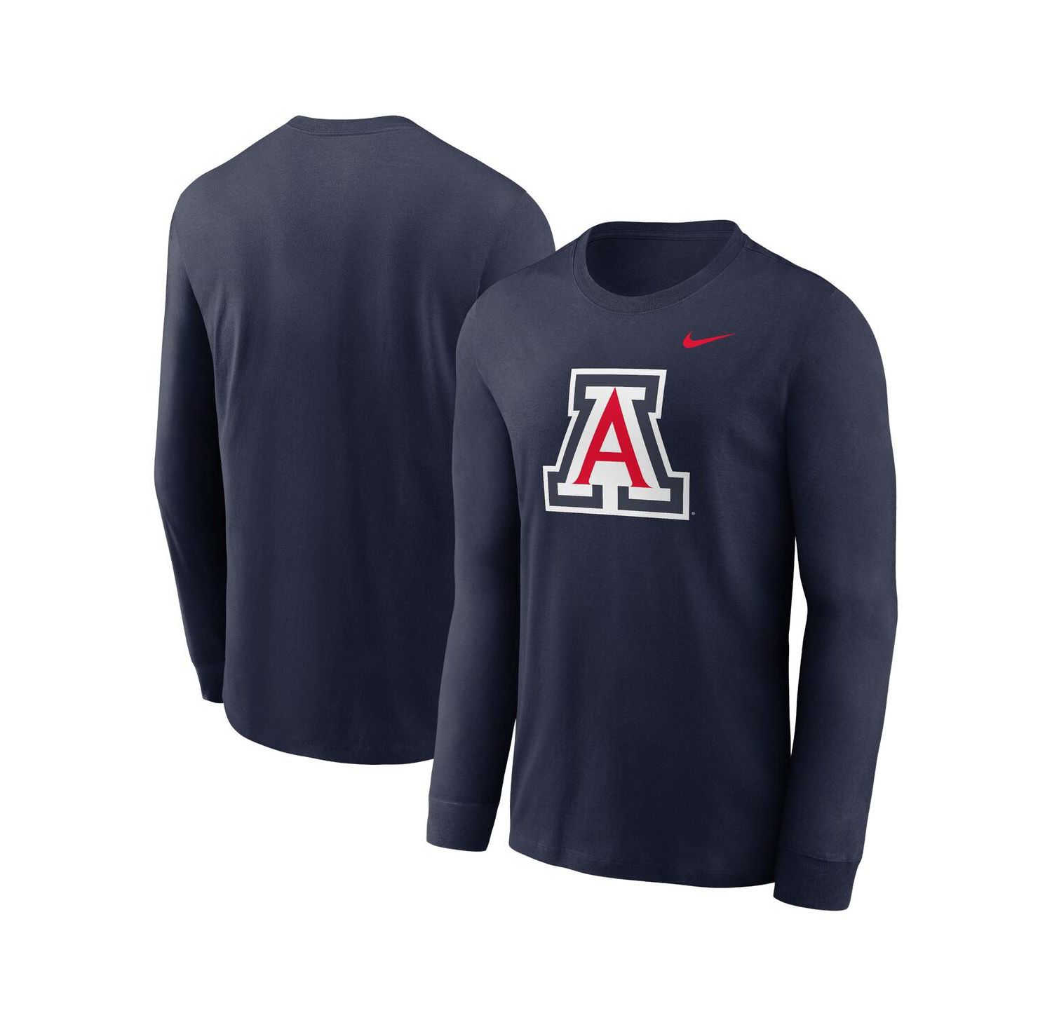 Men's Navy Arizona Wildcats Primary Logo Long Sleeve T-Shirt