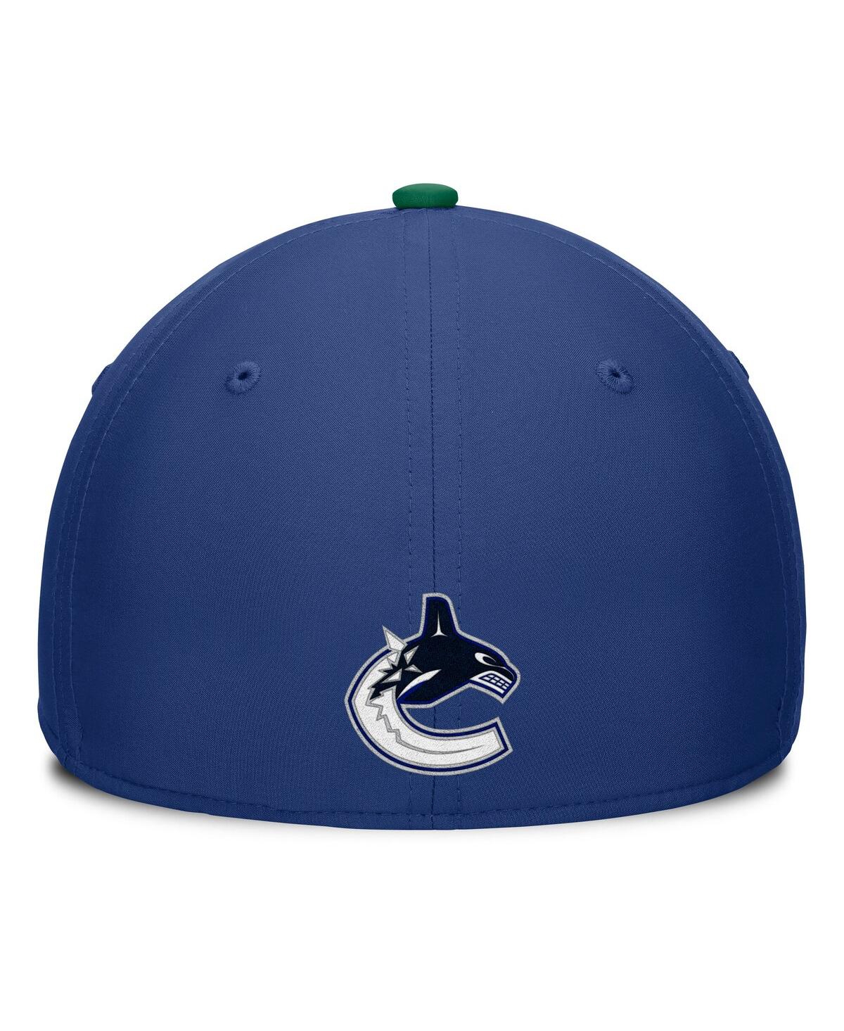 Fanatics Men's Blue/green Vancouver Canucks Authentic Pro Rink Team Code Flex Hat In Blue,green