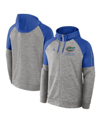 Jordan - Men's Heather Gray Florida Gators Fitness Raglan&nbsp;Performance Full-Zip Hoodie
