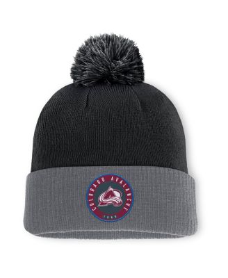 Fanatics - Men's Black Colorado Avalanche Cuffed Knit Hat with Pom