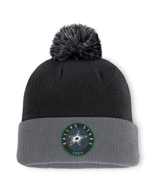 Fanatics - Men's Black Dallas Stars Cuffed Knit Hat with Pom