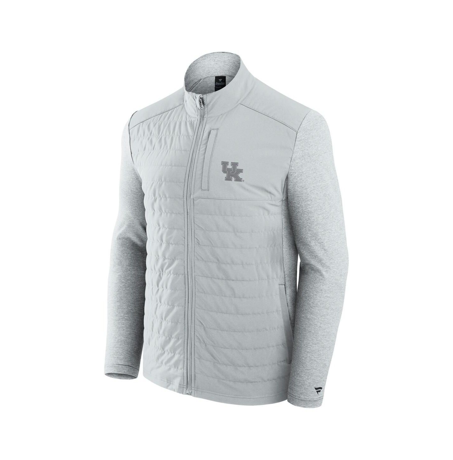 Мужская куртка Fanatics Gray Kentucky Wildcats Tonal Primary Logo Full-Zip — фото 2