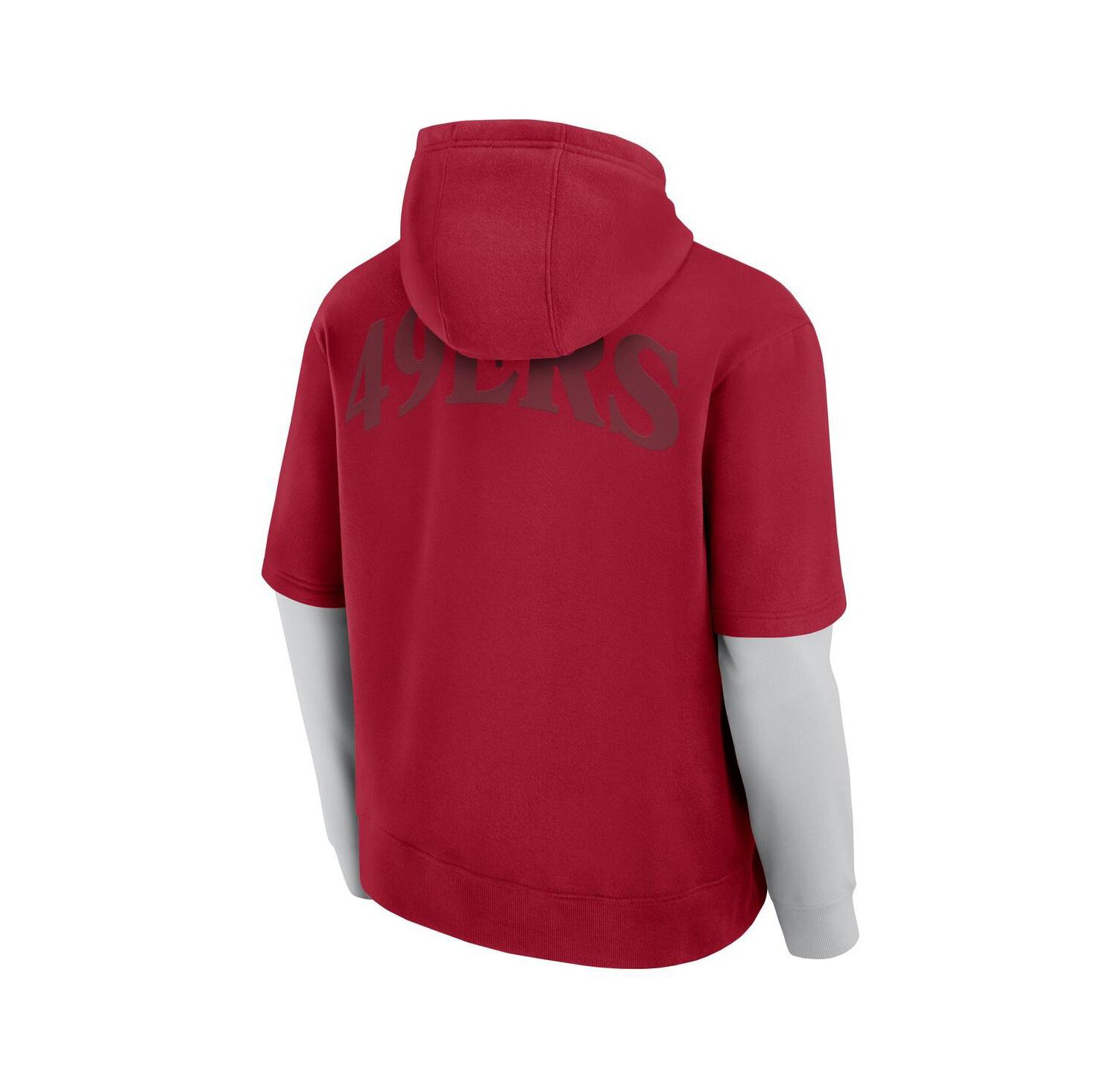 Men's and Women's Scarlet San Francisco 49ers Sleek Elements Pullover Hoodie