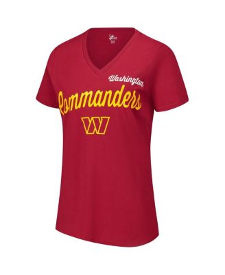 Women's Burgundy Washington Commanders Post Season V-Neck T-Shirt