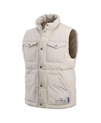 Men's Cream Baltimore Ravens Puffer Full-Snap Vest