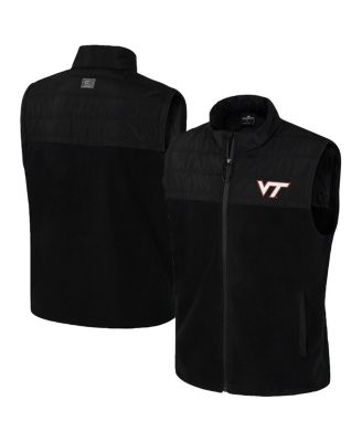 Colosseum - Men's Black Virginia Tech Hokies Block The Sun Full-Zip Vest